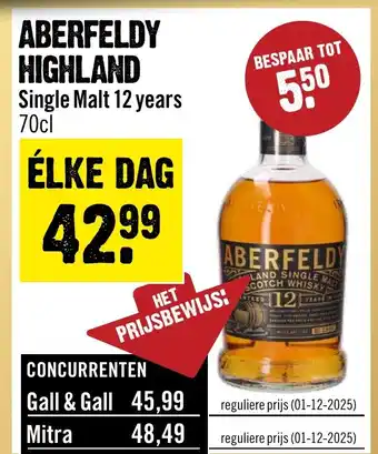 Dirck 3 Aberfeldy highland aanbieding