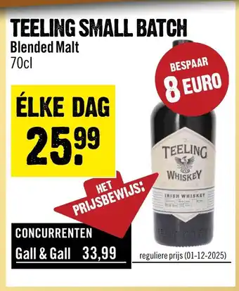 Dirck 3 Teeling Small batch aanbieding