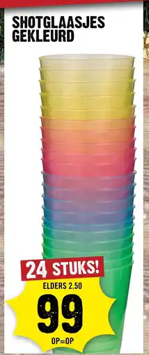 Dirck 3 Shotglaasjes Gekleurd aanbieding