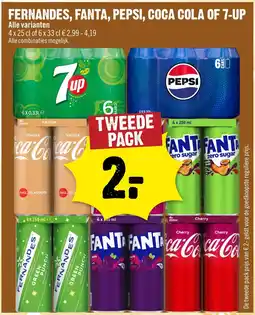 Dirck 3 FERNANDES, FANTA, PEPSI, COCA COLA OF 7-UP aanbieding
