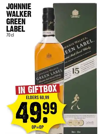 Dirck 3 Johnnie walker green label aanbieding