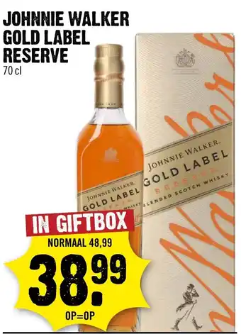 Dirck 3 Johnnie walker gold label reserve aanbieding