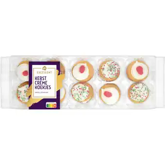 Albert Heijn AH Excellent Kerst crème koekjes vanillesmaak aanbieding