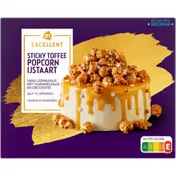 Albert Heijn AH Excellent Sticky toffee popcorn ijstaart aanbieding