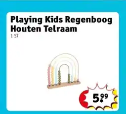 Kruidvat Playing Kids Regenboog Houten Telraam aanbieding