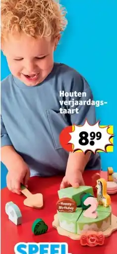 Kruidvat Houten verjaardags taart aanbieding