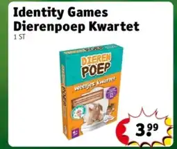 Kruidvat Identity Games Dierenpoep Kwartet aanbieding
