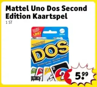 Kruidvat Mattel Uno Dos Second Edition Kaartspel aanbieding