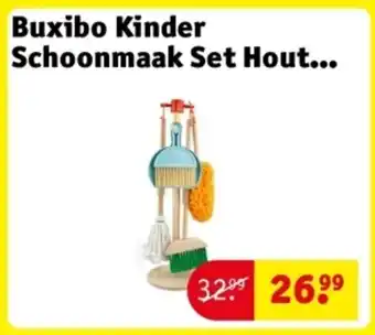 Kruidvat Buxibo Kinder Schoonmaak Set Hout aanbieding