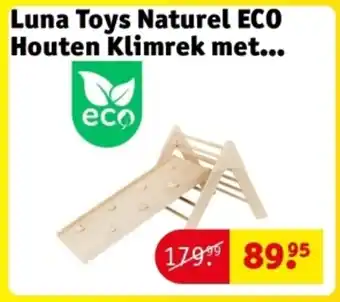 Kruidvat Luna Toys Naturel ECO Houten Klimrek met aanbieding