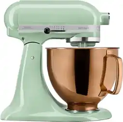 Coolblue KitchenAid Artisan Mixer 5KSM125EPT Groen + Design Mengkom Koper aanbieding