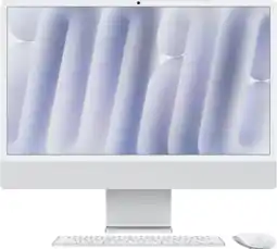 Coolblue Apple iMac 24 inch M4 (10 core CPU/10 core GPU) 16GB/512GB met nano display Zilver QWERTY aanbieding