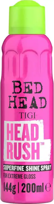 Amazon Bed Head by TIGI Headrush glanzende haarspray voor glad glanzend haar, 200 ml aanbieding