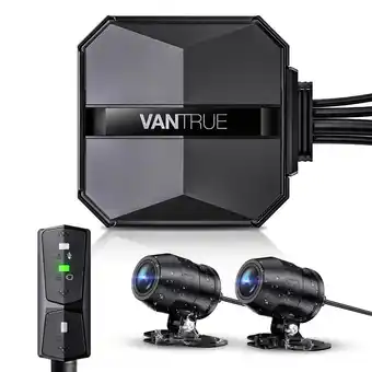 ANWB Vantrue F1 4K Dual Wifi GPS Motor dashcam Zwart aanbieding