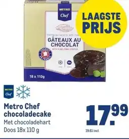 Makro Metro Chef chocoladecake aanbieding