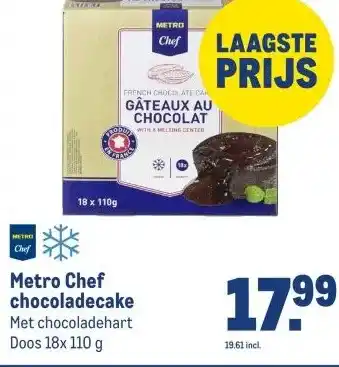 Makro Metro Chef chocoladecake aanbieding