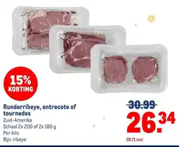 Makro Runderribeye, entrecote of tournedos aanbieding
