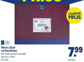 Makro Metro Chef varkenshaas aanbieding