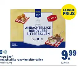 Makro Metro Chef ambachtelijke rundvleesbitterballen aanbieding