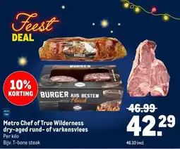 Makro Metro Chef of True Wilderness dry-aged rund- of varkensvlees aanbieding