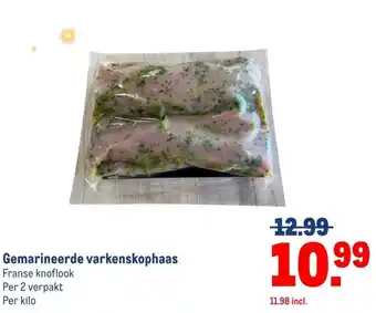 Makro Gemarineerde varkenskophaas aanbieding