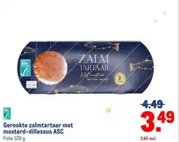 Makro Gerookte zalmtartaar met mosterd-dillesaus ASC aanbieding