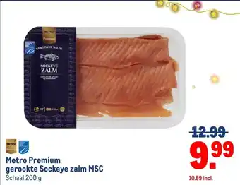 Makro Metro Premium gerookte Sockeye zalm MSC aanbieding