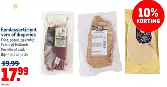 Makro Eendassortiment vers of diepvries aanbieding