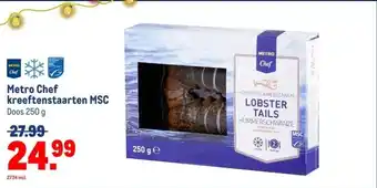 Makro Metro Chef kreeftenstaarten MSC aanbieding