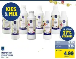 Makro Metro Chef dessertsaus aanbieding