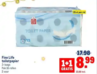 Makro Fine Life toiletpapier aanbieding