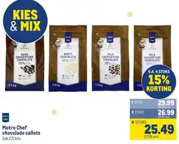 Makro Metro Chef chocolade callets aanbieding