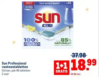Makro Sun Professional vaatwastabletten aanbieding