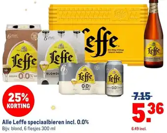 Makro Alle Leffe speciaalbieren incl. 0.0% aanbieding