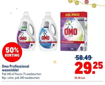 Makro Omo Professional wasmiddel aanbieding