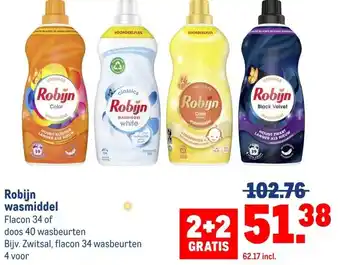 Makro Robijn wasmiddel aanbieding