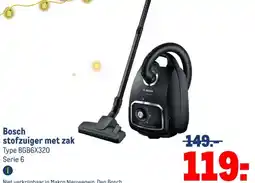 Makro Bosch stofzuiger met zak aanbieding