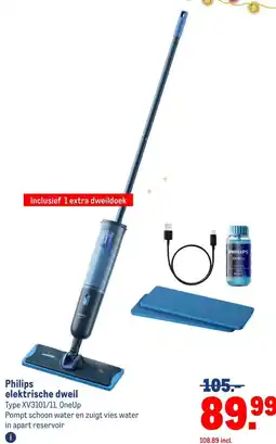 Makro Philips elektrische dweil aanbieding