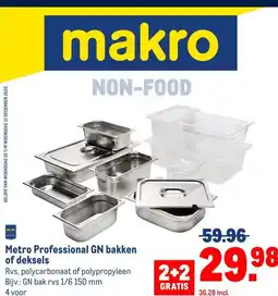 Makro Metro Professional GN bakken of deksels aanbieding