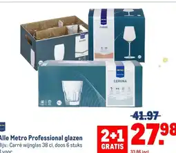 Makro Alle Metro Professional glazen aanbieding