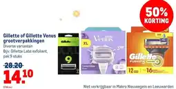 Makro Gillette of Gillette Venus grootverpakkingen aanbieding
