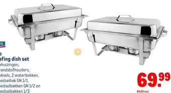 Makro Aro chafing dish set aanbieding
