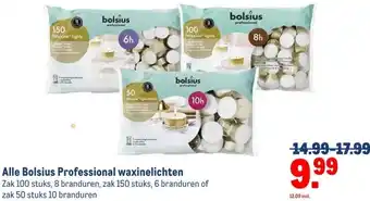 Makro Alle Bolsius Professional waxinelichten aanbieding