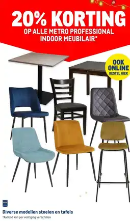 Makro Diverse modellen stoelen en tafels aanbieding