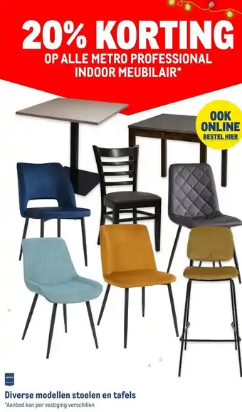 Makro Diverse modellen stoelen en tafels aanbieding
