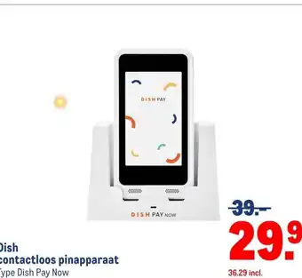 Makro Dish contactloos pinapparaat aanbieding