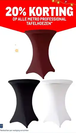 Makro ALLE METRO PROFESSIONAL TAFELHOEZEN* aanbieding