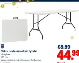 Makro Metro Professional partytafel aanbieding
