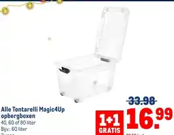 Makro Alle Tontarelli Magic4Up opbergboxen aanbieding
