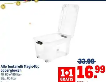 Makro Alle Tontarelli Magic4Up opbergboxen aanbieding